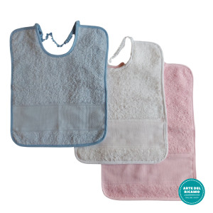 Terry Baby Bib with Aida Band - Emma